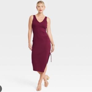 Sleeveless Ruched Knit Dress-A New Day
